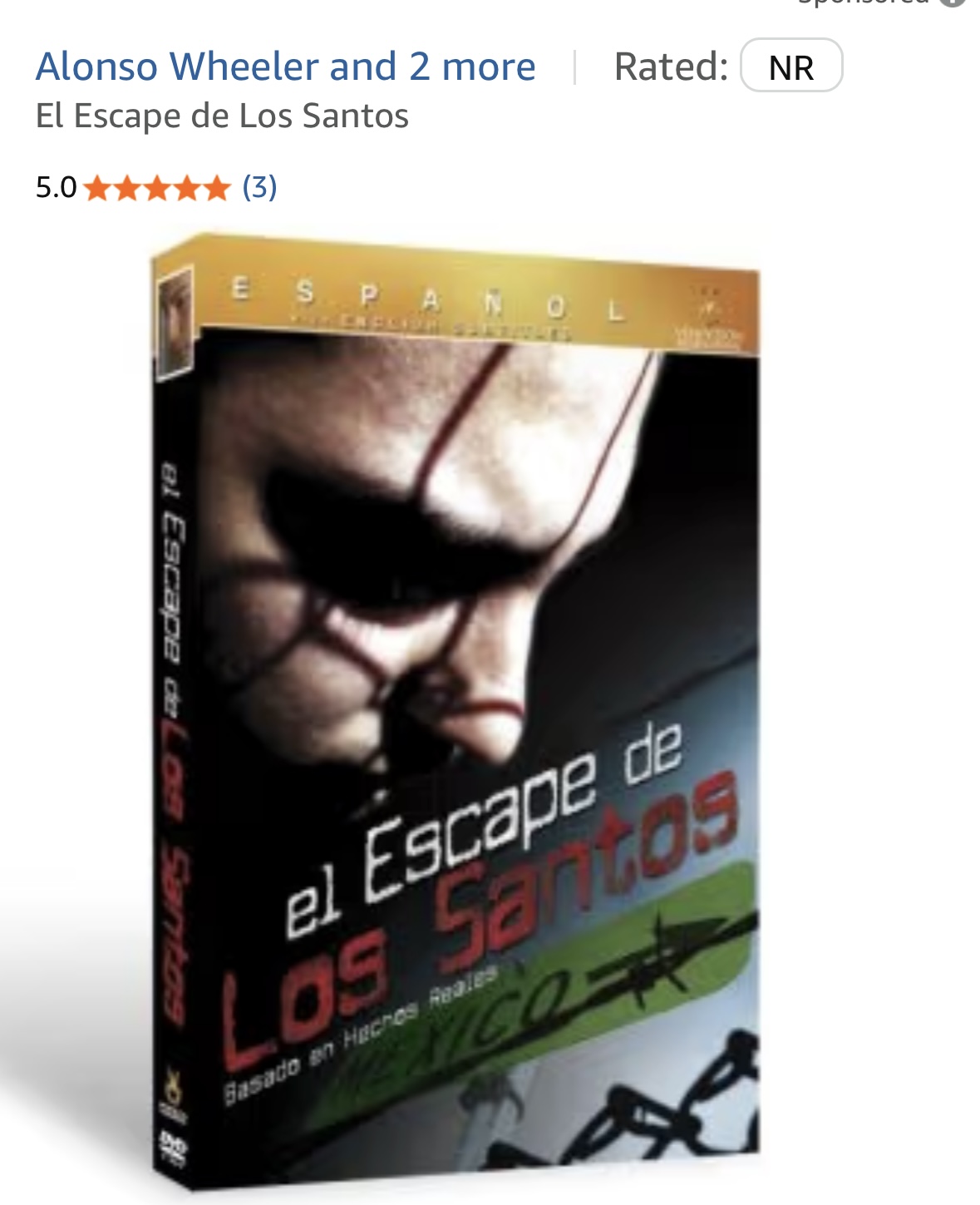 DVD de El Escape de los Santos en Amazon — calificación de 5 estrellas