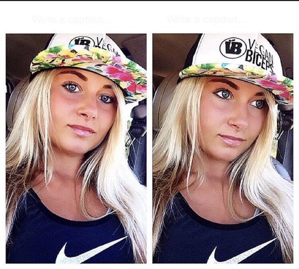La creadora Miss Carrie June con una gorra de Vegan Biceps